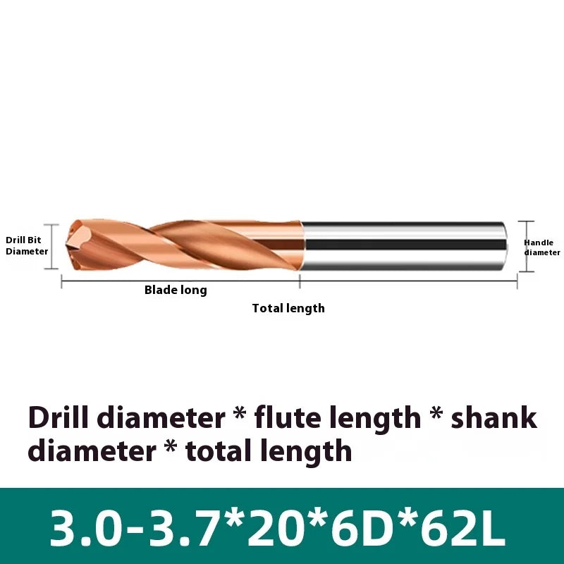 3D Inner Cold Drill Bit Tungsten Steel Hard Alloy Stainless Steel Drill Bit with Lengthened Center Outlet OEM Customizable