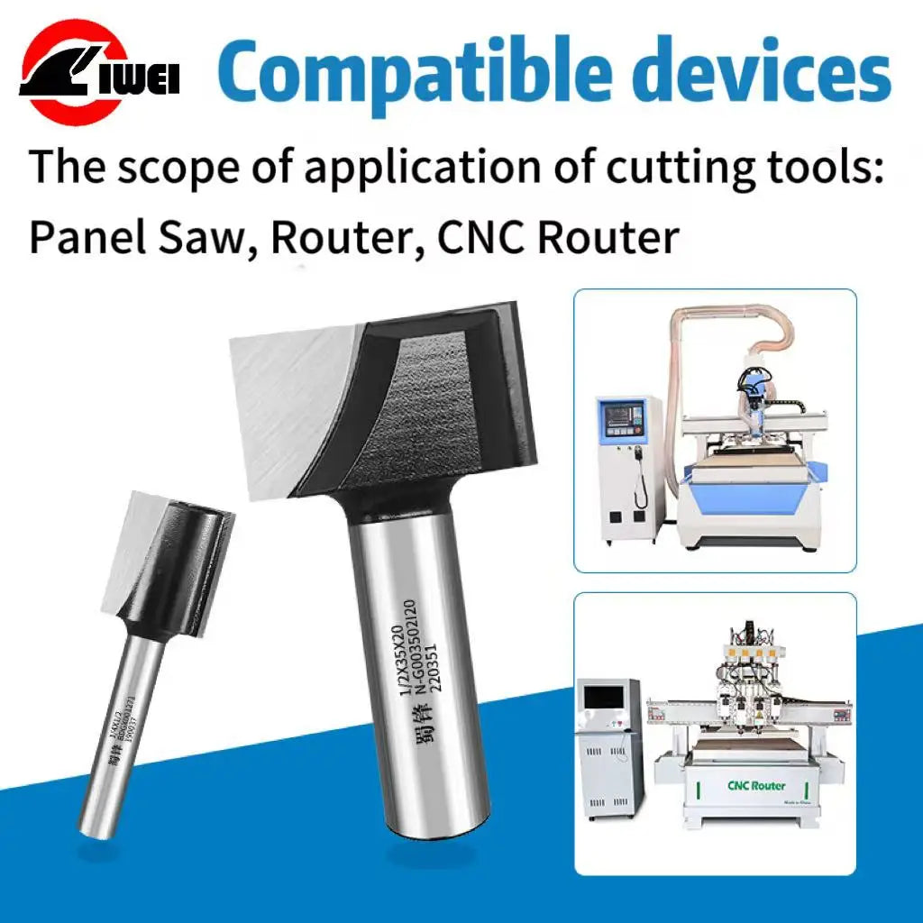 Razor-Sharp 35mm 1/2\" Shank Bottom Cleaning & Hinge Boring Bit for Smooth Finish on CNC Router & Panel Saws Milling Cutter